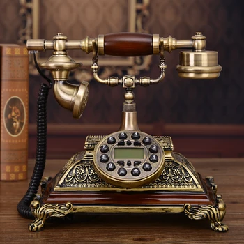 Retro telephone telephone new high-grade noble European antique craft simple household phone ringing tones home Dial number
Retro telephone telephone new high-grade noble European antique craft simple household phone ringing tones home Dial number