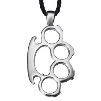 Mens Boys Brass Knuckle Duster Silver Pewter Pendant with 24" Choker Necklace Jewelry Wholesale LP236
Mens Boys Brass Knuckle Duster Silver Pewter Pendant with 24" Choker Necklace Jewelry Wholesale LP236