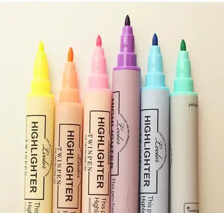 1 Piece of high lighter with two points yellow orange pink green blue purple office school supplies gift
1 Piece of high lighter with two points yellow orange pink green blue purple office school supplies gift
