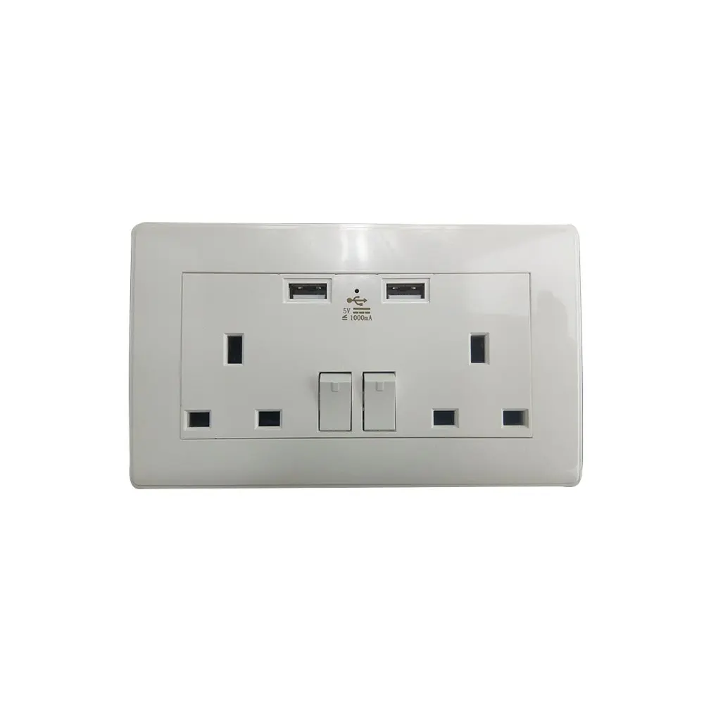 Double British Standard With Switch With Led Indicator Socket British Standard With Switch With Led Indicator 2100ma OM-SYG
Double British Standard With Switch With Led Indicator Socket British Standard With Switch With Led Indicator 2100ma OM-SYG
