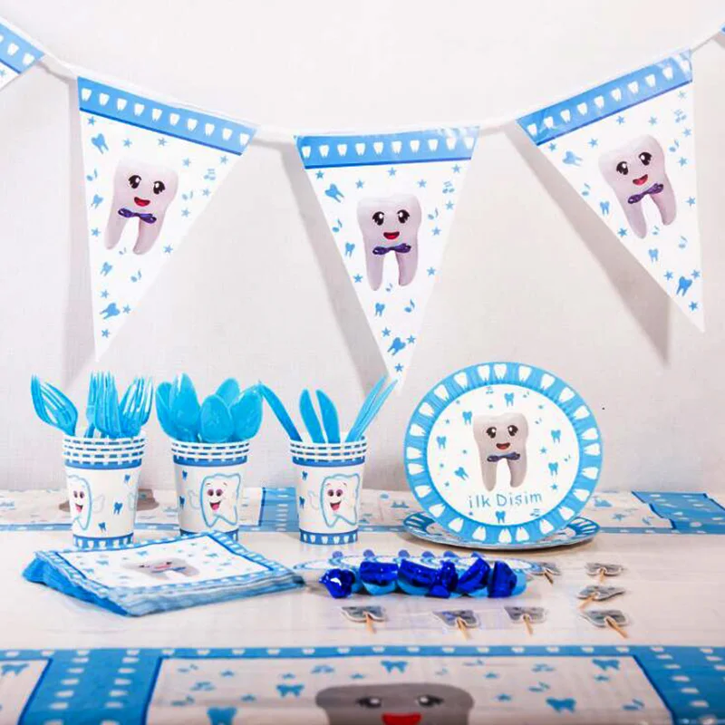 Cartoon Teeth party supplies paper tableware plate cup for baby shower wedding Christmas birthday decoration
Cartoon Teeth party supplies paper tableware plate cup for baby shower wedding Christmas birthday decoration