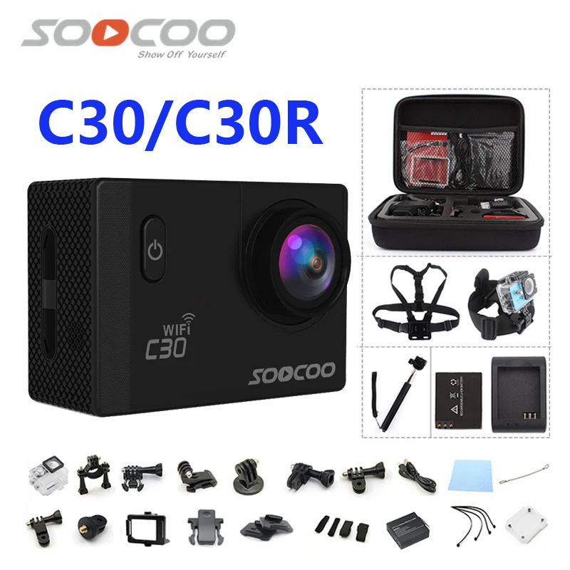 Action camera deportiva Original SOOCOO C30 / C30R remote HD 4K WiFi 1080P 60fps 2.0 LCD 170D sport go waterproof pro camera
Action camera deportiva Original SOOCOO C30 / C30R remote HD 4K WiFi 1080P 60fps 2.0 LCD 170D sport go waterproof pro camera
