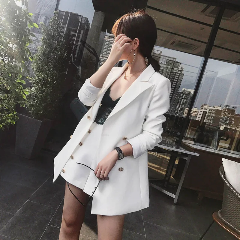 ELegant Office Lady Short Suit Set Women 2 Piece Set white Color Jacket Blazer + High Waist Mini Pant Suits Female Tracksuit
ELegant Office Lady Short Suit Set Women 2 Piece Set white Color Jacket Blazer + High Waist Mini Pant Suits Female Tracksuit