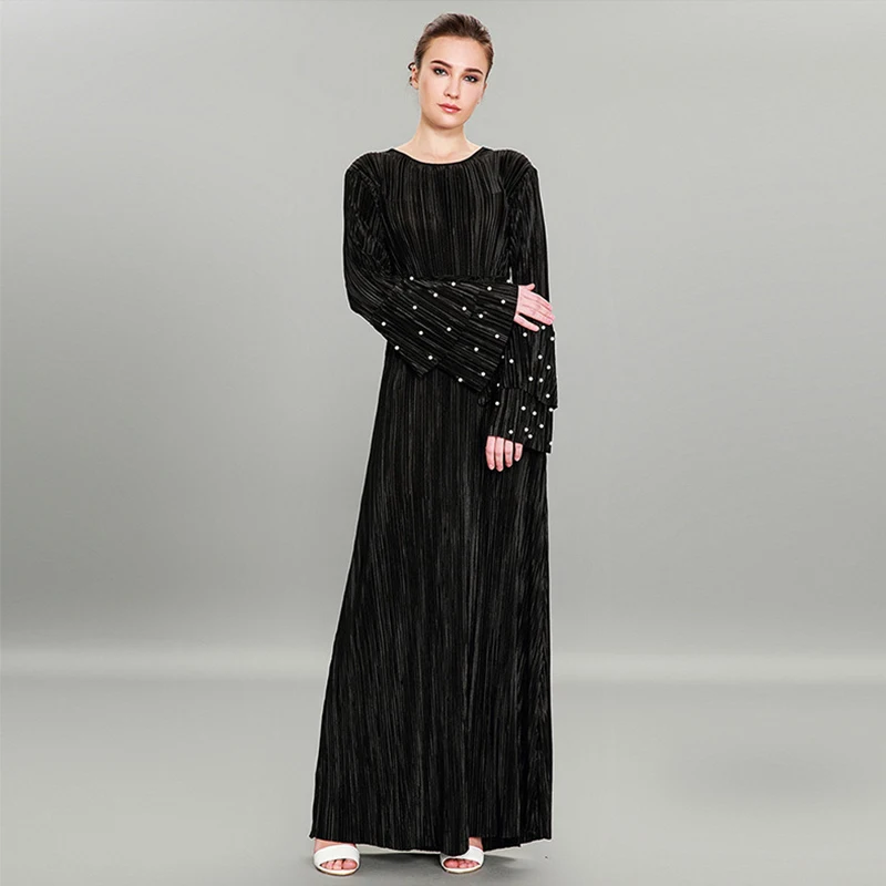 TUHAO Elegant Pleated Dress Beading Flare Sleeve Plus Size 3XL Vintage Maxi Long Hepburn Style Dresses with Sashes CM135 
TUHAO Elegant Pleated Dress Beading Flare Sleeve Plus Size 3XL Vintage Maxi Long Hepburn Style Dresses with Sashes CM135
