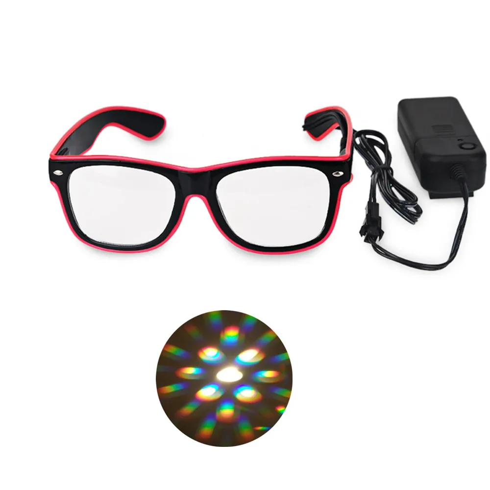 2pcs Packs Flaring Bar Party Fluorescent Dance DJ Bright EL Wire LED Glasses Party Supplies,3D Rave Prisms Diffraction Glasses
2pcs Packs Flaring Bar Party Fluorescent Dance DJ Bright EL Wire LED Glasses Party Supplies,3D Rave Prisms Diffraction Glasses