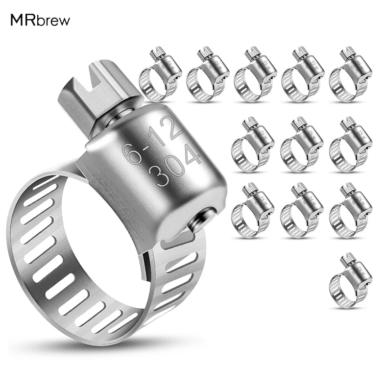 Stainless Steel Adjustable 6-12mm Worm Gear Hose Clamp, Fuel Line Clamp for Plumbing, Automotive and Mechanical 12pcs/lot
Stainless Steel Adjustable 6-12mm Worm Gear Hose Clamp, Fuel Line Clamp for Plumbing, Automotive and Mechanical 12pcs/lot