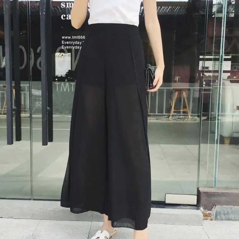2018 Women Loose Casual Chiffon Pants High Waist Printed Side Split Wide Leg Pants Ladies Summer Flare Pants
2018 Women Loose Casual Chiffon Pants High Waist Printed Side Split Wide Leg Pants Ladies Summer Flare Pants