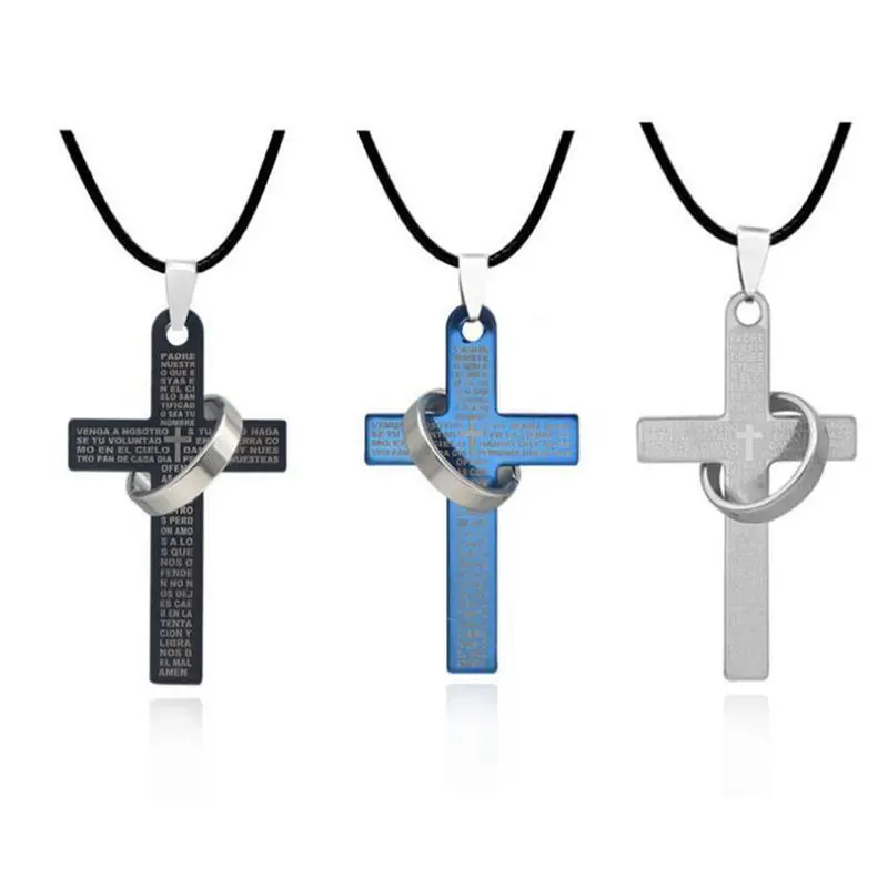 10pcs Hot Sale Alloy Fashion Couple Cross Ring Pendant Men and Women Upper Grade Bible Jesus Necklace A-05
10pcs Hot Sale Alloy Fashion Couple Cross Ring Pendant Men and Women Upper Grade Bible Jesus Necklace A-05
