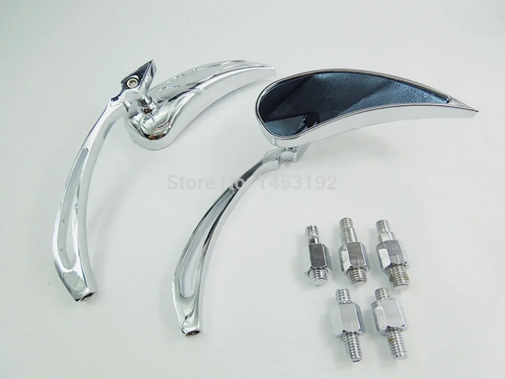 NEW Free Shipping Chrome Teardrop Rearview Mirrors For Harley Motorcycle Cruiser Chopper Custom
NEW Free Shipping Chrome Teardrop Rearview Mirrors For Harley Motorcycle Cruiser Chopper Custom