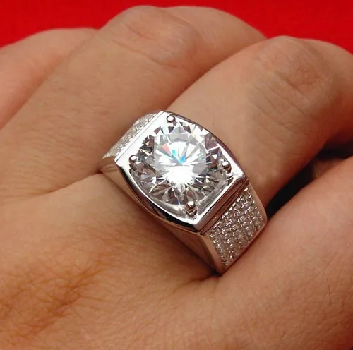THREEMAN Unique AU750 Gold Gentleman Jewelry 5CT Moissanite Ring Positive White Gold Engagement Ring Husband Jewelry
THREEMAN Unique AU750 Gold Gentleman Jewelry 5CT Moissanite Ring Positive White Gold Engagement Ring Husband Jewelry