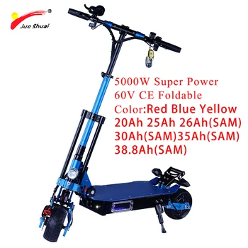 JS 60V 5000W 11inch Off Road Electric Scooter Super Powerful Brushless Motor Hoverboard CE Skateboard Ruimas For Unisex Adult
JS 60V 5000W 11inch Off Road Electric Scooter Super Powerful Brushless Motor Hoverboard CE Skateboard Ruimas For Unisex Adult