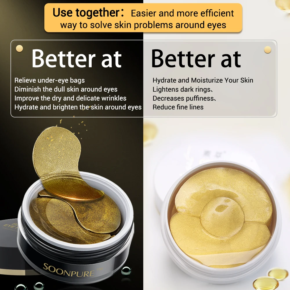 Крем для макияжа soonpure Black Diamond Gold Lady маска глаз + золотые гелевые подушки патчи
