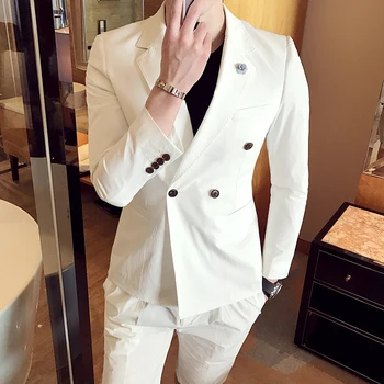 2018 Double Breasted Suits Mens White Suit Jackets Slim Fit Blue Tuxedo Jackets Perfume Masculino Suits Short Men Club Outfits
2018 Double Breasted Suits Mens White Suit Jackets Slim Fit Blue Tuxedo Jackets Perfume Masculino Suits Short Men Club Outfits