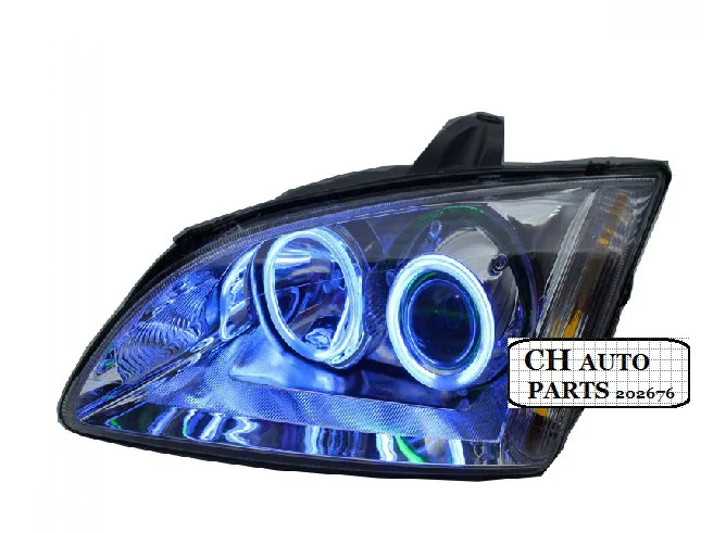 

FREE SHIPPING, CHA 2005-2008 ANGEL EYE COMPLETE HEADLIGHT, WITH EVIL EYE AND BI-XENON PROJECTOR, COMPATIBLE CARS: FOCUS