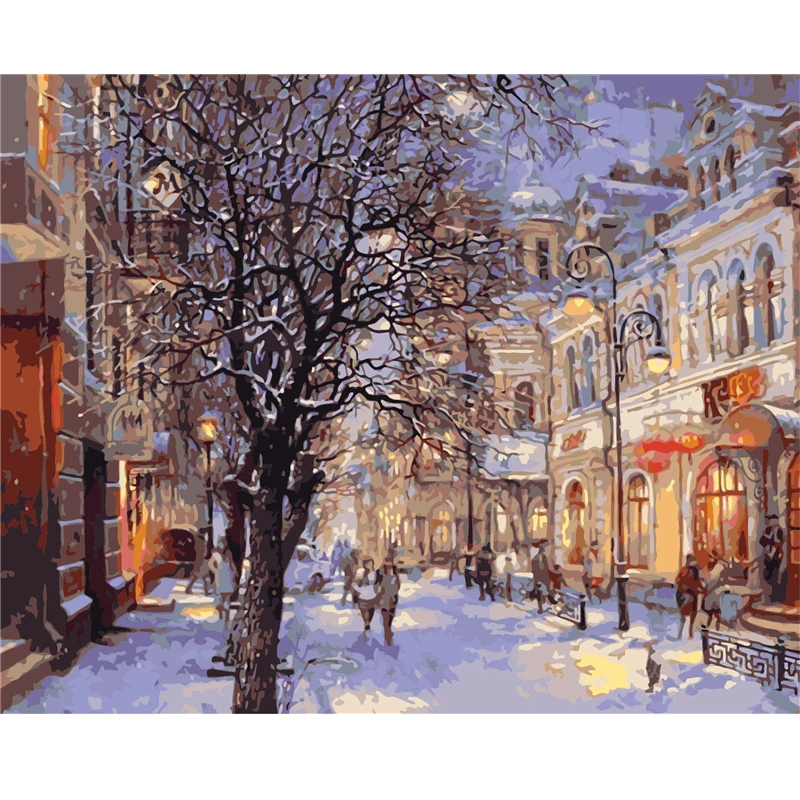 Frameless Picture Winter Street View Painting By Numbers Decoration Pictures Canvas Painting cuadros Hand Painted Oil Painting
Frameless Picture Winter Street View Painting By Numbers Decoration Pictures Canvas Painting cuadros Hand Painted Oil Painting