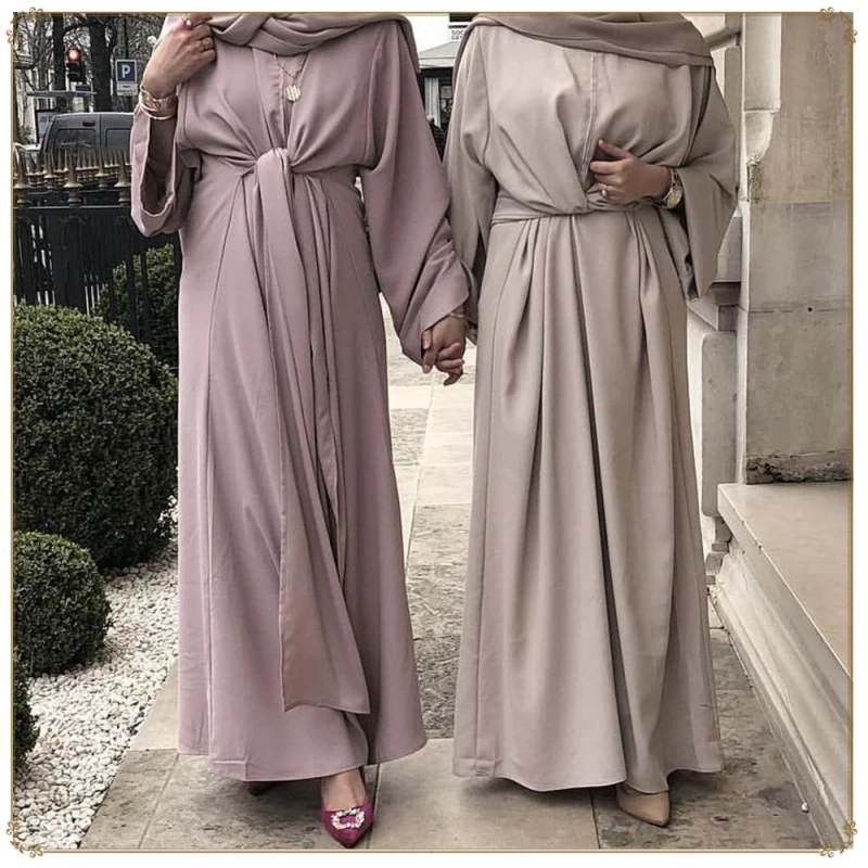 Abayas Muslim Dress for Dubai Turkey Islamic Women Large size Lace up Long Robe Gowns Solid Color Marocain Caftan ropa musulmana
Abayas Muslim Dress for Dubai Turkey Islamic Women Large size Lace up Long Robe Gowns Solid Color Marocain Caftan ropa musulmana