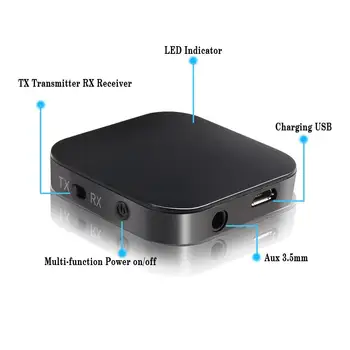 Bluetooth Transmitter Receiver 2 in 1 Portable Audio Adapter Support Pair 2 Device At Once For Sound System
Bluetooth Transmitter Receiver 2 in 1 Portable Audio Adapter Support Pair 2 Device At Once For Sound System