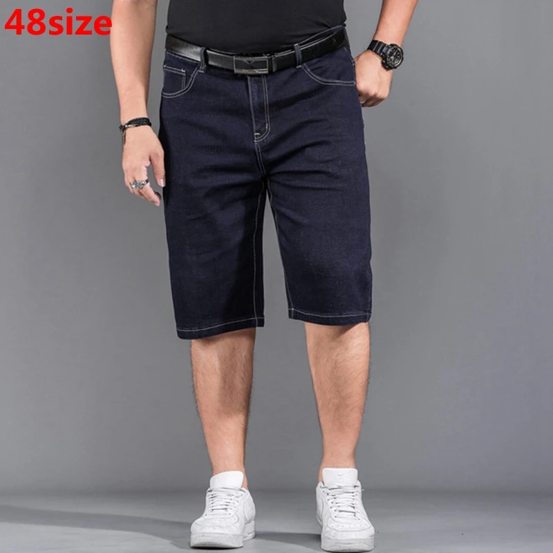 Plus size XL shorts big size thin section stretch men's summer jeans loose black Knee Length jeans 46 48 44
Plus size XL shorts big size thin section stretch men's summer jeans loose black Knee Length jeans 46 48 44