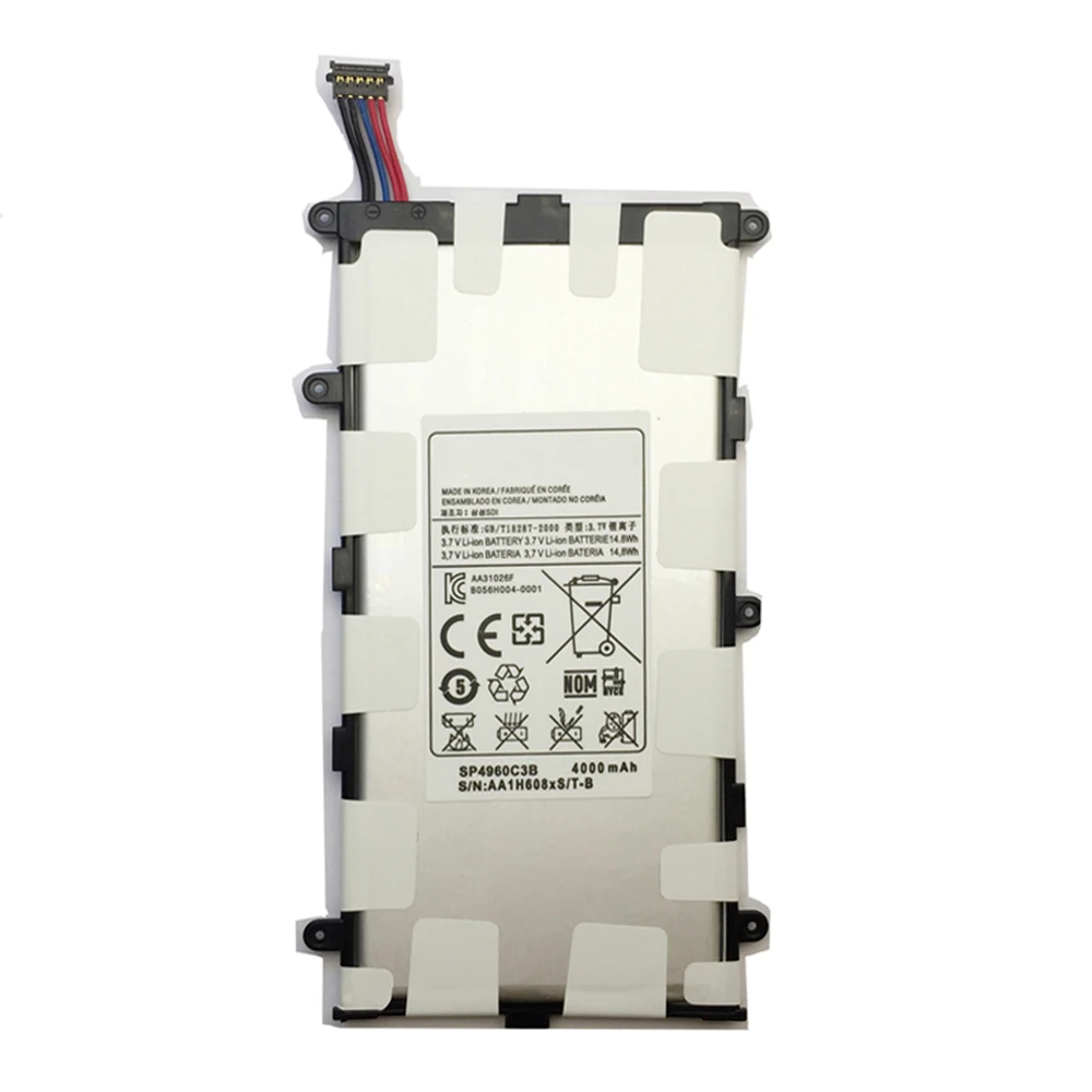 YKaiserin Battery SP4960C3B For Samsung GALAXY Tab 2 7.0 GT P3100 P3110 P3113 P6200 4000mAh Capacity Battery
YKaiserin Battery SP4960C3B For Samsung GALAXY Tab 2 7.0 GT P3100 P3110 P3113 P6200 4000mAh Capacity Battery