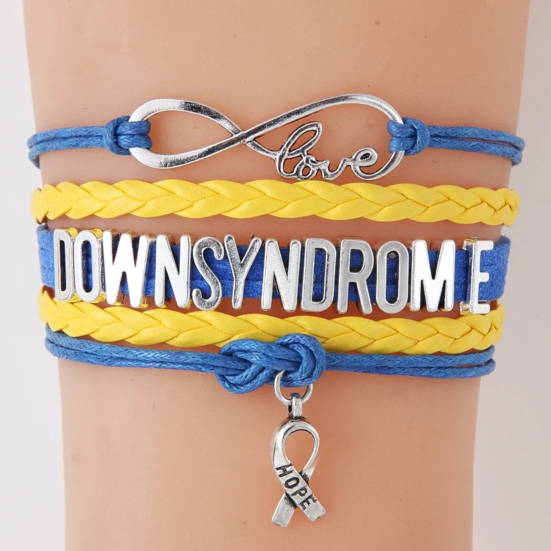 Infinity Love Down Syndrome Hope Ribbon Charm Bracelets Bangles Gifts For Women Men Awareness Wrap Bracelets Jewelry
Infinity Love Down Syndrome Hope Ribbon Charm Bracelets Bangles Gifts For Women Men Awareness Wrap Bracelets Jewelry
