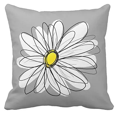 Trendy Daisy With Gray and Yellow Pillow Case Cushion Cover Home Sofa Decorative 18 X 18 Squares
Trendy Daisy With Gray and Yellow Pillow Case Cushion Cover Home Sofa Decorative 18 X 18 Squares