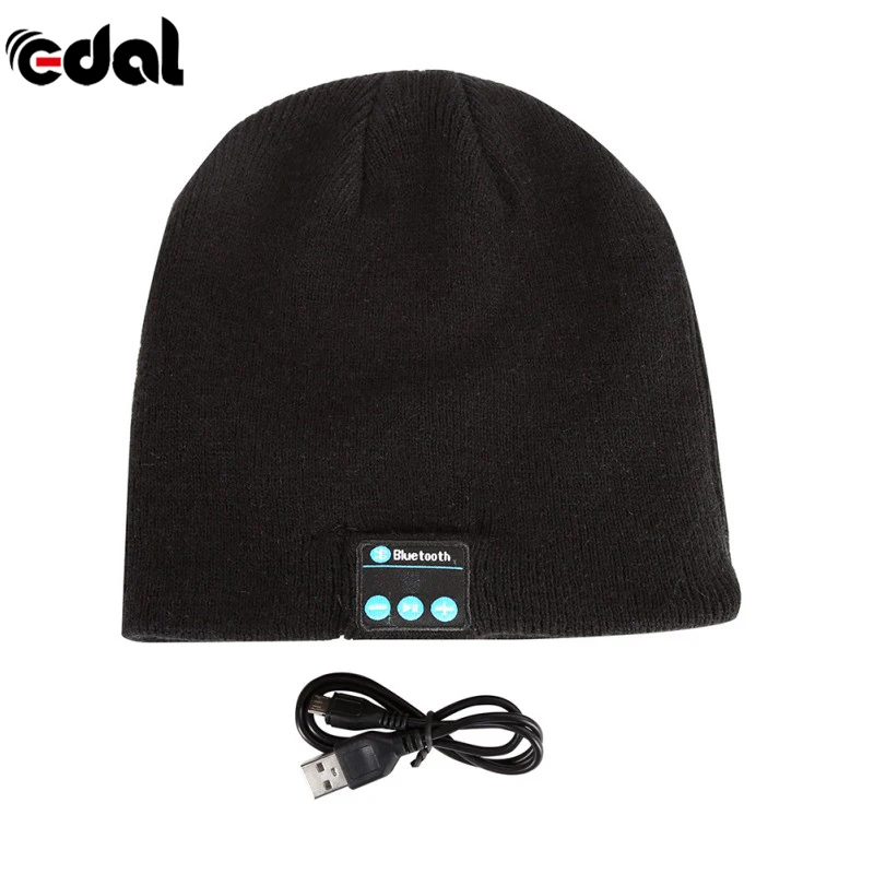 

EDAL Unisex Soft Warm Beanie Hat Wireless Bluetooth Smart Cap Headphone Headset Speaker Mic With 11 Colors New