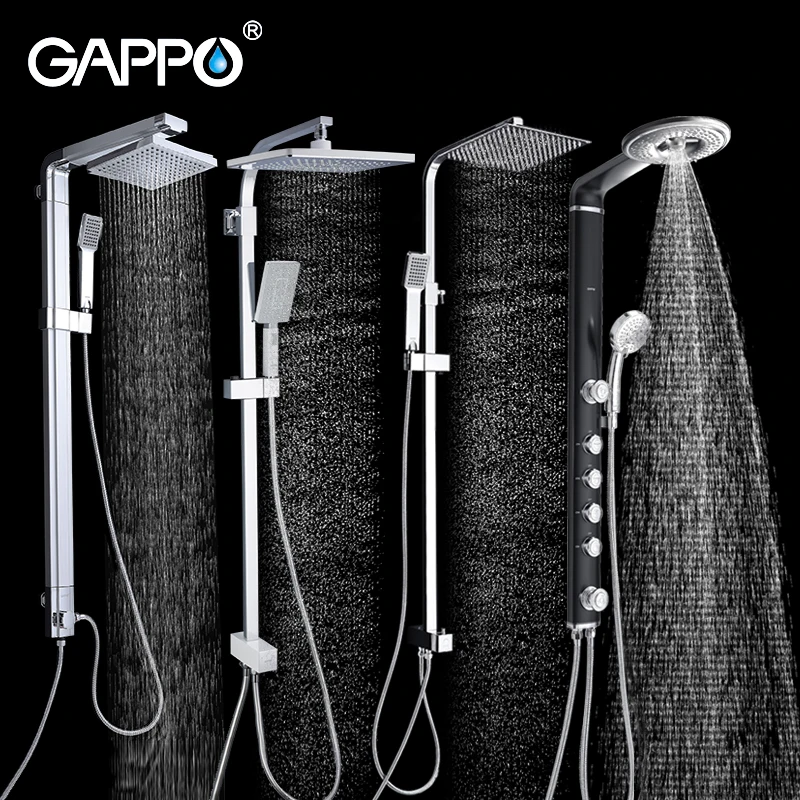 

GAPPO bathroom shower faucet wall bath shower faucets set Waterfall wall shower mixer tap bathtub taps rain shower head set