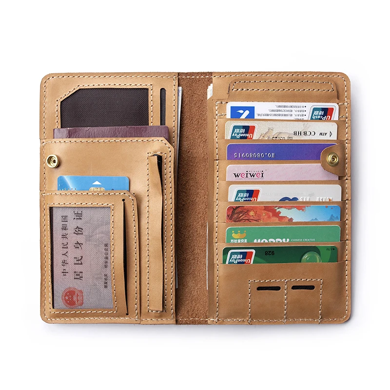 Original Design Vegetable Tanned Leather Travel Wallet Multi-Function Long Wallet Large Capacity Leather Passport Ticket Holder
Original Design Vegetable Tanned Leather Travel Wallet Multi-Function Long Wallet Large Capacity Leather Passport Ticket Holder