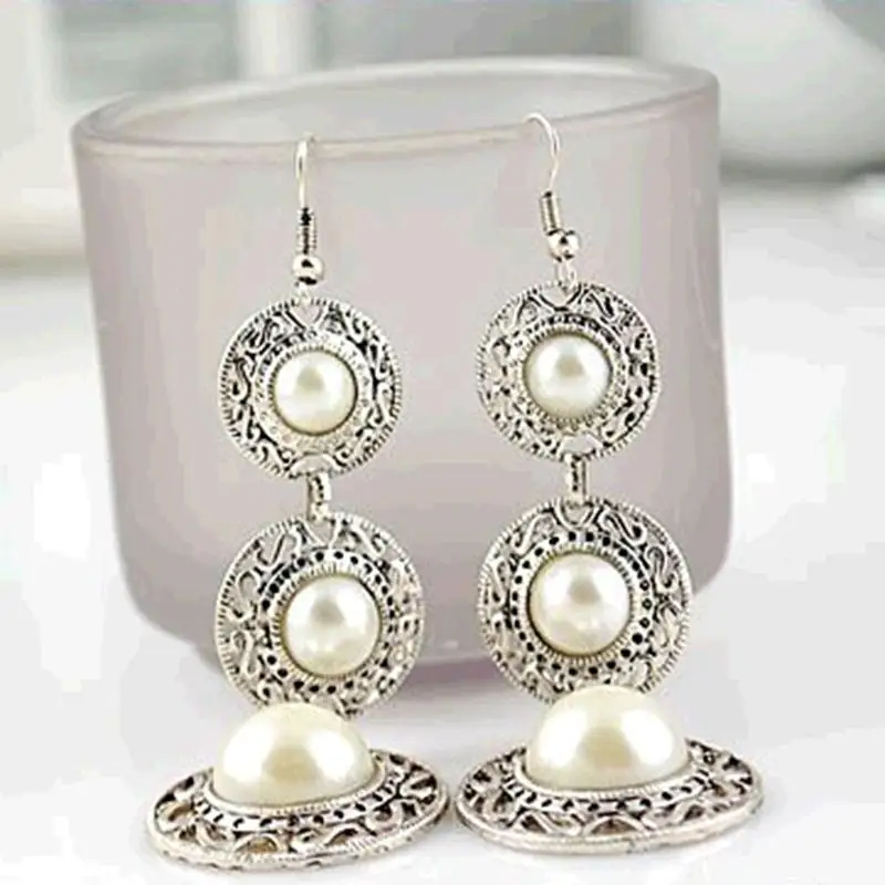 3 Size Vintage Round Metallic Plate Center Big Hemisphere Simulated Pearl Dangle Earrings for Women Fashion Piercing Jewelry
3 Size Vintage Round Metallic Plate Center Big Hemisphere Simulated Pearl Dangle Earrings for Women Fashion Piercing Jewelry