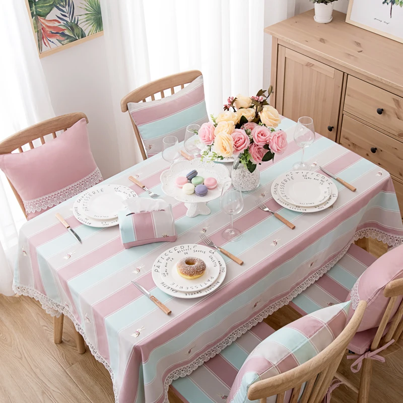 Pink striped tablecloth waterproof rectangular party tablecloth literary cute table cloth coffee table cloth
Pink striped tablecloth waterproof rectangular party tablecloth literary cute table cloth coffee table cloth