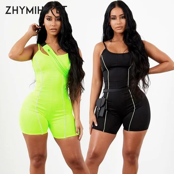 ZHYMIHRET Fashion Reflective Strip Playsuit Women Spaghetti Body Mujer Neon Green Body Femme Summer Bodycon Jumpsuit
ZHYMIHRET Fashion Reflective Strip Playsuit Women Spaghetti Body Mujer Neon Green Body Femme Summer Bodycon Jumpsuit