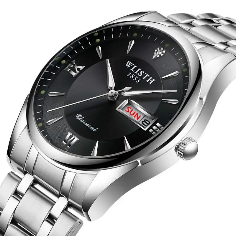 WLISTH Date Men's Watch Waterproof Stainless Steel Wrist Watch High Quality Men's Watch Quartz Wall Clock Black Watch Men
WLISTH Date Men's Watch Waterproof Stainless Steel Wrist Watch High Quality Men's Watch Quartz Wall Clock Black Watch Men