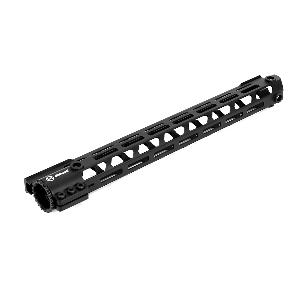 ohhunt 7 9 10 12 13.5 15 17 AR15 Free Float M-LOK Handguard Picatinny Rail Ultra lightweight Slim Style Steel Barrel Nut (6)