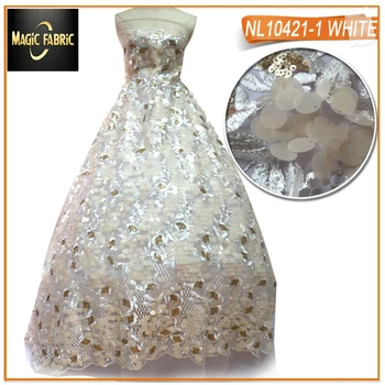 African tulle lace 2017 latest french Embroidery net lace fabric for wedding party dresses 5yards NL10421
African tulle lace 2017 latest french Embroidery net lace fabric for wedding party dresses 5yards NL10421
