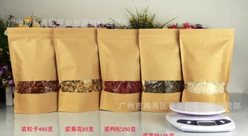 Wholesale 15*22+4 CM Food grade kraft paper Storage Food bag Seal sealing window valve bag for Tea / Candy /dried fruit
Wholesale 15*22+4 CM Food grade kraft paper Storage Food bag Seal sealing window valve bag for Tea / Candy /dried fruit