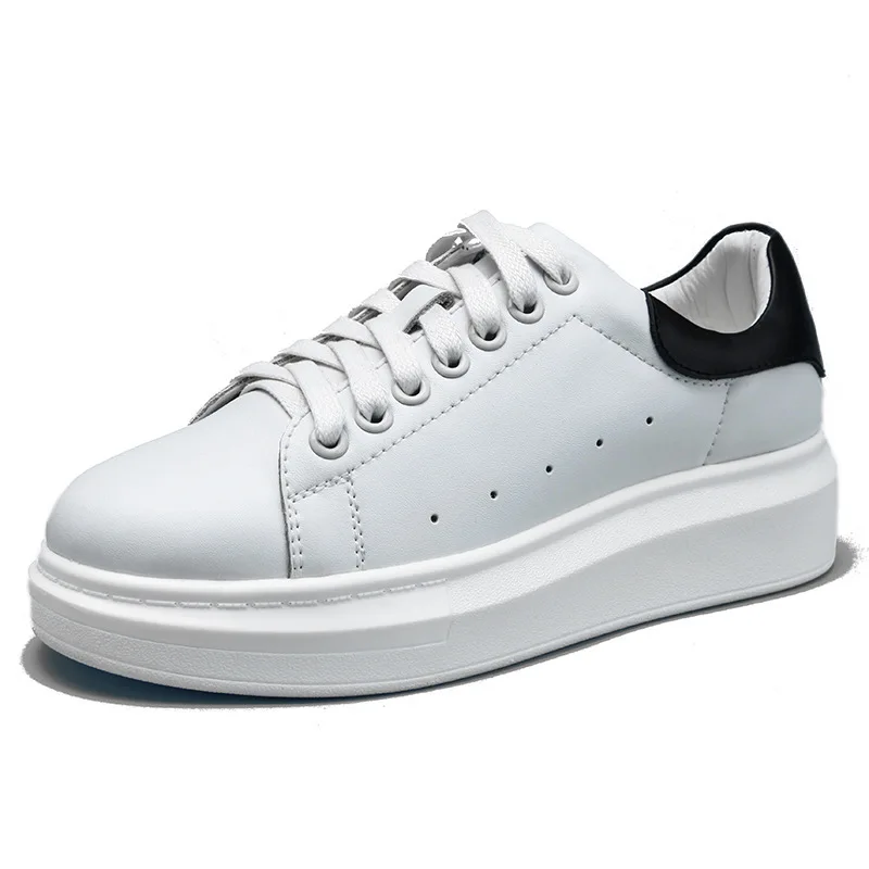 Autumn Genuine Leather White Shoes Woman Shoes Sneakers Student Single Thick Bottom Shoes Women's Shoes 
Autumn Genuine Leather White Shoes Woman Shoes Sneakers Student Single Thick Bottom Shoes Women's Shoes