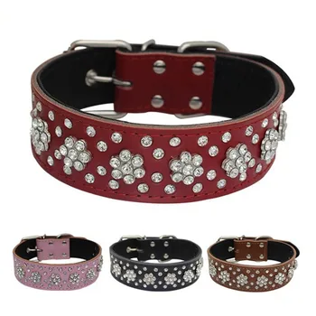 Fashion Style Pu Leather Dog Collar Diamond Plum Blossom Lichee Lines Necklace for Small Dog Pets Accessories Pet Supplies
Fashion Style Pu Leather Dog Collar Diamond Plum Blossom Lichee Lines Necklace for Small Dog Pets Accessories Pet Supplies