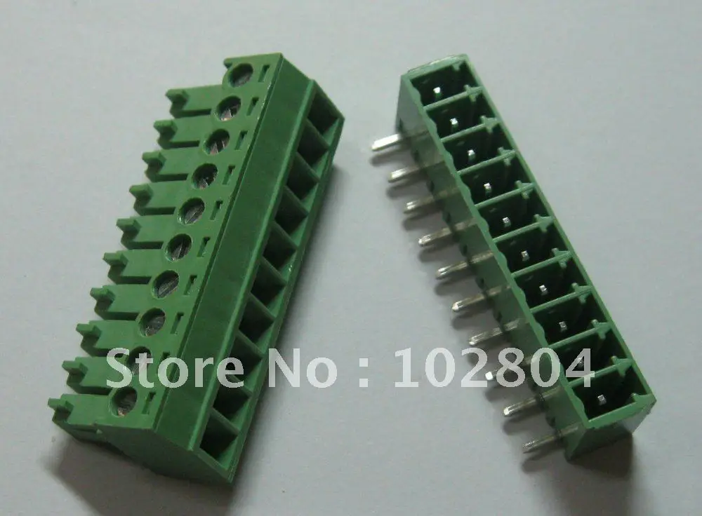 10 pcs Screw Terminal Block Connector Pitch 3.81mm Angle 10 pin/way Green Color Pluggable Type with angle pin
10 pcs Screw Terminal Block Connector Pitch 3.81mm Angle 10 pin/way Green Color Pluggable Type with angle pin
