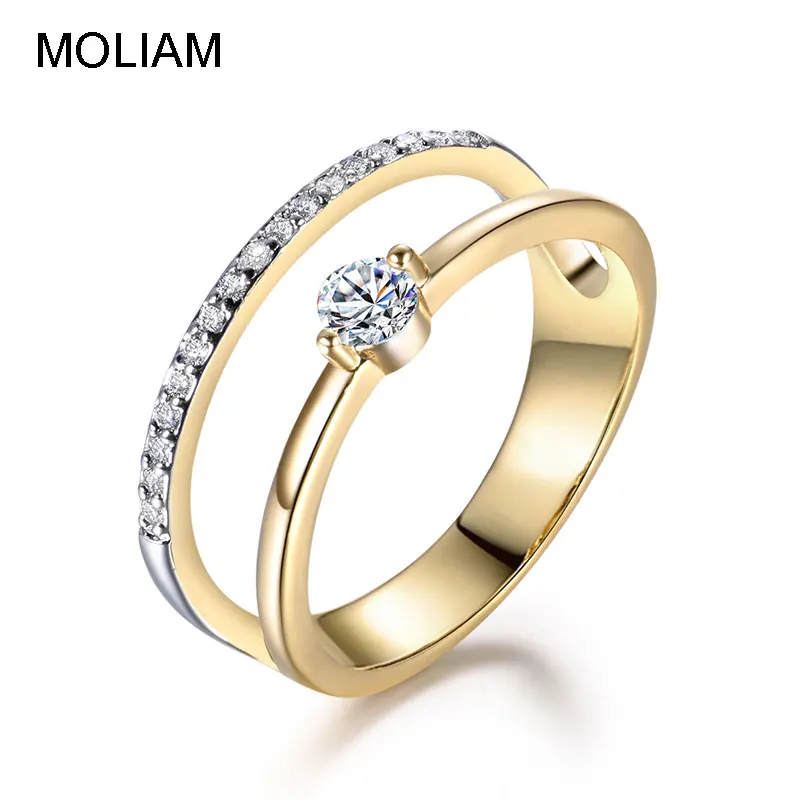 MOLIAM Fashion Double Layer Finger Rings Jewelry for Female Ladies Round Cubic Zirconia Stone Party Ring US Size 6 7 8 9 MLR714
MOLIAM Fashion Double Layer Finger Rings Jewelry for Female Ladies Round Cubic Zirconia Stone Party Ring US Size 6 7 8 9 MLR714