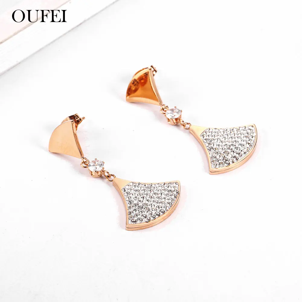 OUFEI Rose Gold Charm Personalized Drop Earrings For Women Stainless Steel Jewelry Woman Vogue 2019 Fine Jewelry Accessories 
OUFEI Rose Gold Charm Personalized Drop Earrings For Women Stainless Steel Jewelry Woman Vogue 2019 Fine Jewelry Accessories