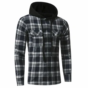 Large Sizes Men's Casual Shirt New Long Sleeves Plaid Hooded Checked Pullover Shirts Male's Spring Autumn Buttons Tops Wear Hot
Large Sizes Men's Casual Shirt New Long Sleeves Plaid Hooded Checked Pullover Shirts Male's Spring Autumn Buttons Tops Wear Hot