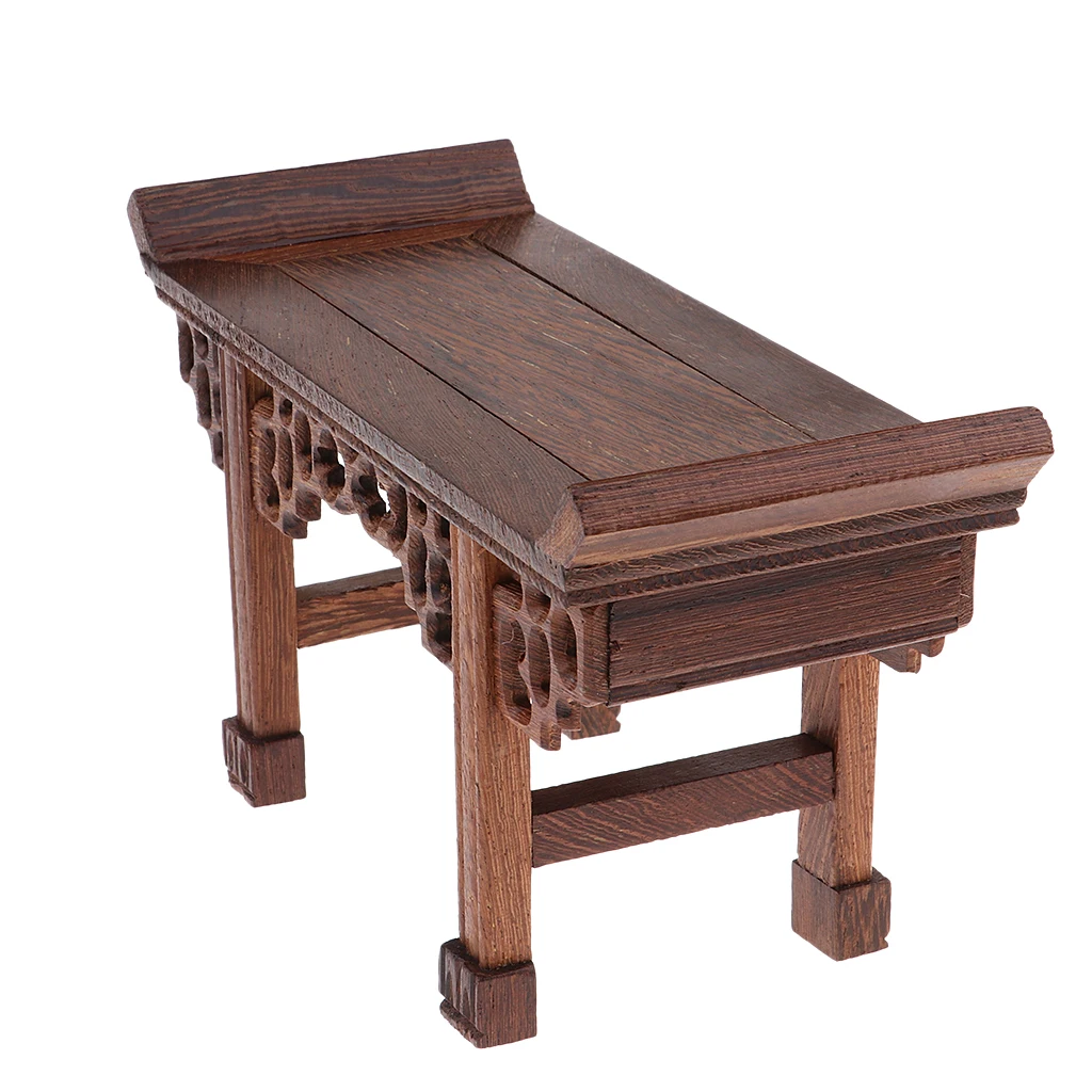 1/12 Dollhouse Miniature Oriental Wooden Tea Table Dollhouse Room Furniture Chinese Console Table Lute Table or End Table Model 1/12 Dollhouse Miniature Oriental Wooden Tea Table Dollhouse Room Furniture Chinese Console Table Lute Table or End Table Model