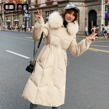 OMCHION 2019 New Winter Hooded Faux Fur Collar Long Section Parkas Jacket Women Warm Thicken Slim Zipper Winter Coat LJK48
OMCHION 2019 New Winter Hooded Faux Fur Collar Long Section Parkas Jacket Women Warm Thicken Slim Zipper Winter Coat LJK48