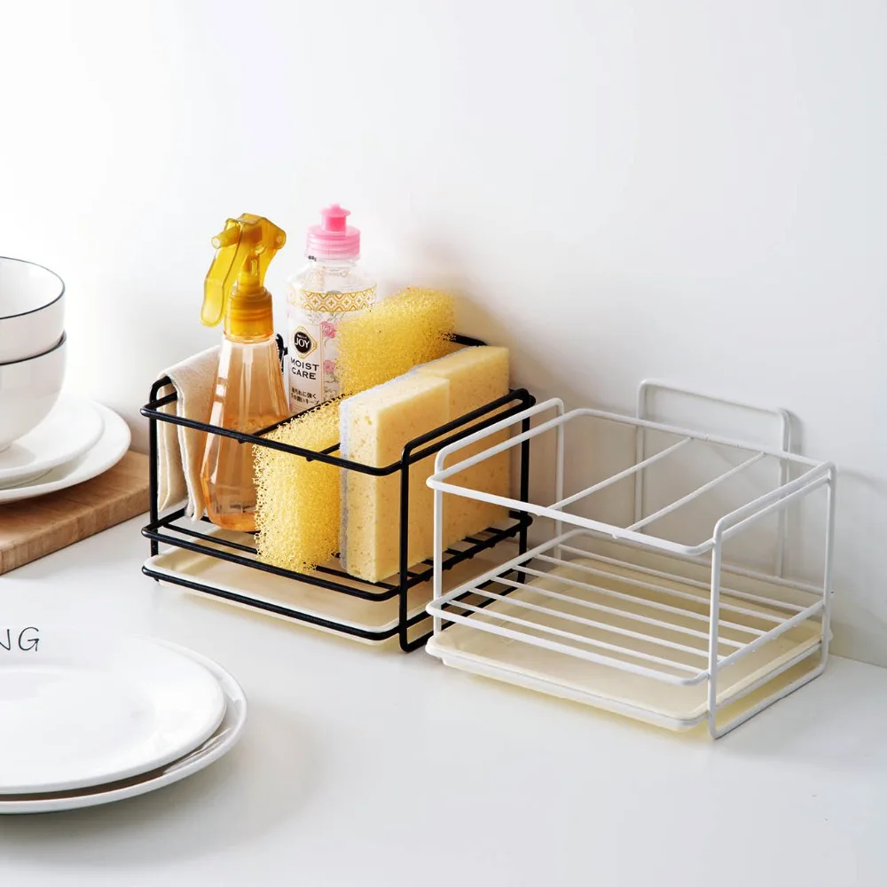 Iron Sponge Holder Draining Storage Racks Stand Rack Sink Brush Cleaning Rag Storage Shelf With Tray Kitchen Accessories
Iron Sponge Holder Draining Storage Racks Stand Rack Sink Brush Cleaning Rag Storage Shelf With Tray Kitchen Accessories