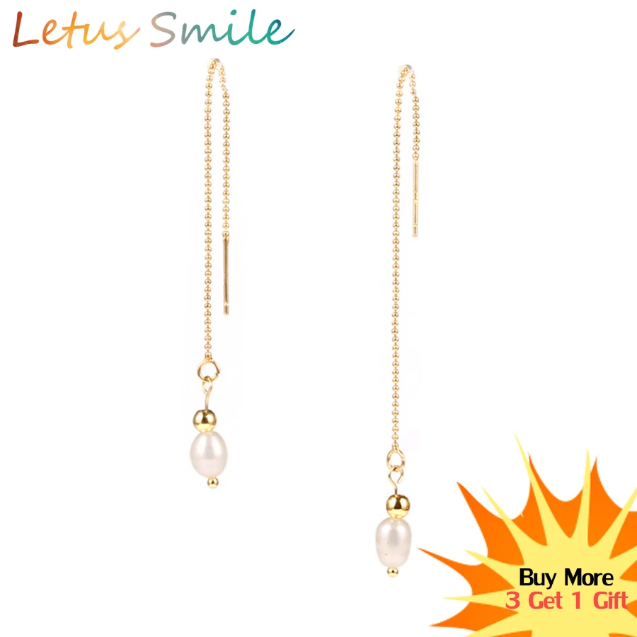 Fashion Gold Ear Line Earrings for Women Nature Pearls Drop Earring Boho Long Dangle Earring Fine Ear Jewelry Gift Brincos 2019
Fashion Gold Ear Line Earrings for Women Nature Pearls Drop Earring Boho Long Dangle Earring Fine Ear Jewelry Gift Brincos 2019