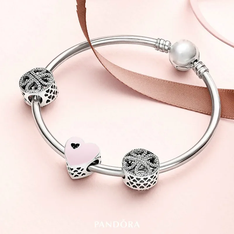 S925 Silver Charm Pink Love Bead Set Signature Bangle Fit DIY Original Jewelry Infatuation Bracelet Valentine's Day Present
S925 Silver Charm Pink Love Bead Set Signature Bangle Fit DIY Original Jewelry Infatuation Bracelet Valentine's Day Present
