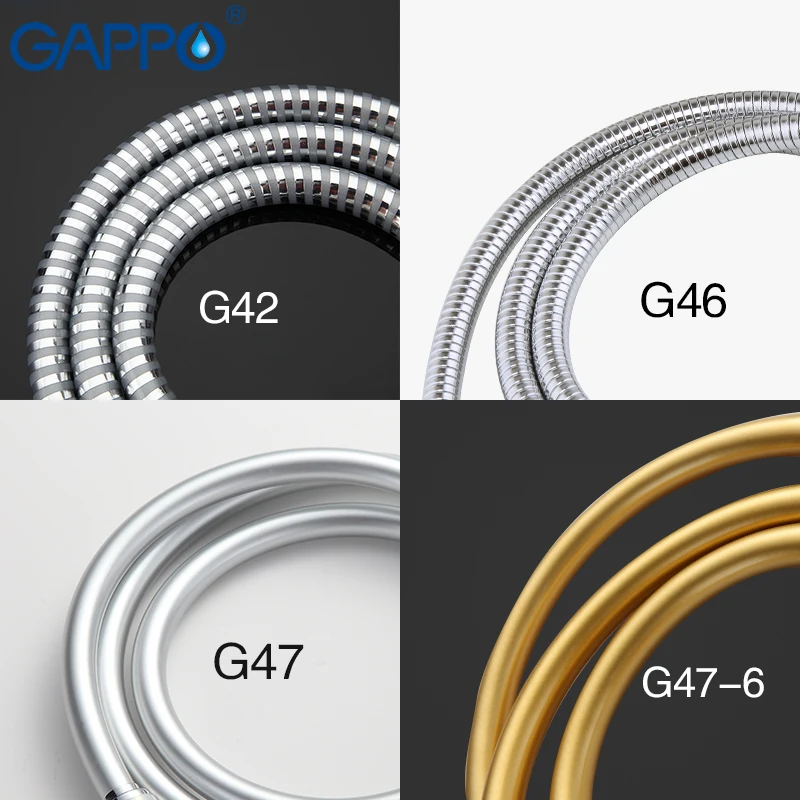GAPPO Plumbing Hoses PVC Flexible Shower hose bathroom shower tub shower silicone hose Explosion Proof Pipes
GAPPO Plumbing Hoses PVC Flexible Shower hose bathroom shower tub shower silicone hose Explosion Proof Pipes