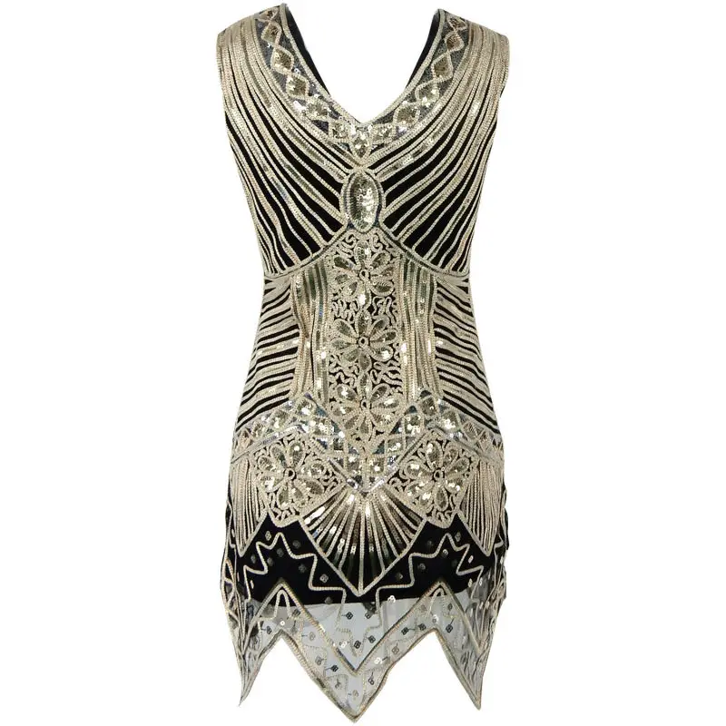 Womens Vintage 1920s Flapper Fringe Sequin Deco Swing Bodycon Dress Party SR0006
Womens Vintage 1920s Flapper Fringe Sequin Deco Swing Bodycon Dress Party SR0006