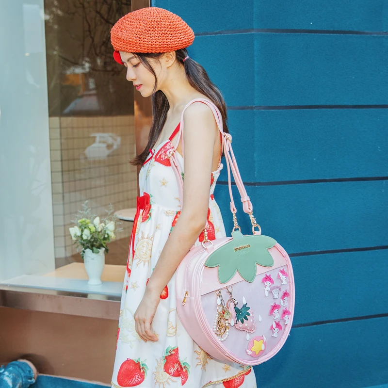 Fashion transparent Strawberry Bag Large-capacity Women Handbag Summer Shoulder bag
Fashion transparent Strawberry Bag Large-capacity Women Handbag Summer Shoulder bag