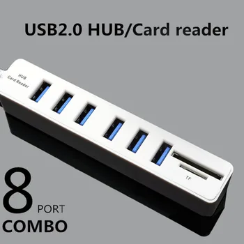 High Speed 480 Mbps 6 Ports SB 2.0 Hub TF/SD Card Reader USB Splitter for PC Laptop Computer for Windows for Vista for Mac OS
High Speed 480 Mbps 6 Ports SB 2.0 Hub TF/SD Card Reader USB Splitter for PC Laptop Computer for Windows for Vista for Mac OS